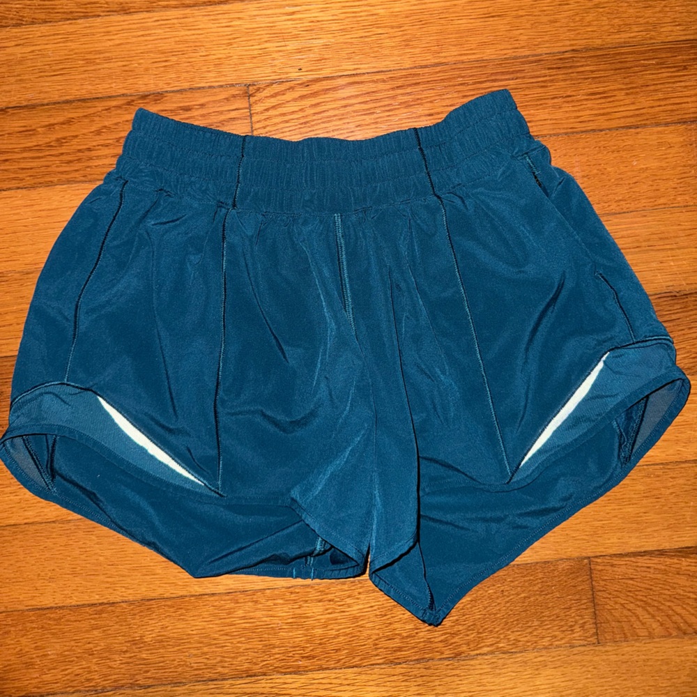 Lululemon Hotty Hot shorts | Teal | Size 4 tall |